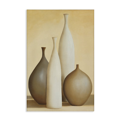 «Neutral Pottery Bottles», art mural sur toile par Arlene Stevens