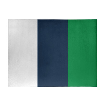 Tapis bleu/vert