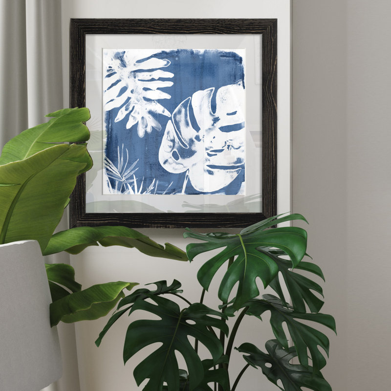 Indigo Indigo impressions IV-reproduction d’art, H 27,5 po x l 27,5 po x P 1,5 po, Papier encadré noir