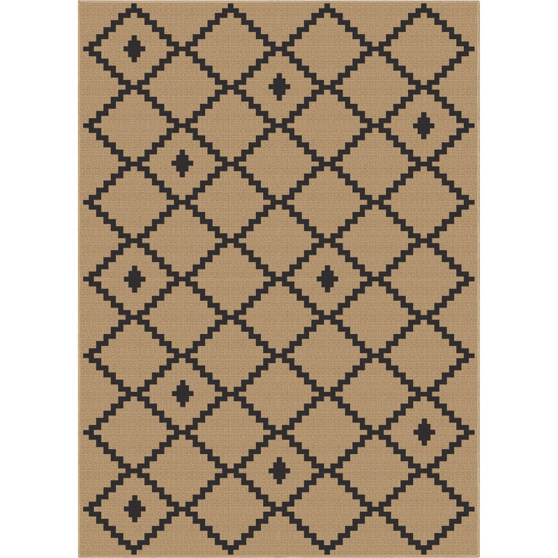  Tapis noir Well-Jute Akita, Rectangle 5 pi x 7 pi