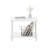 Creekside Modern Rectangle End Table, Side Table with Casters, White/White