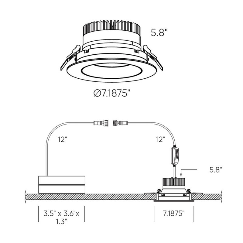 6'' White LED Decorative Recessed Trim, White
