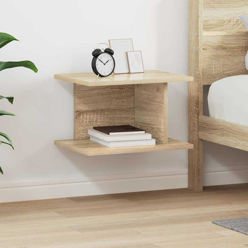 40cm W Manufactured Wood Bedside Table, Natural