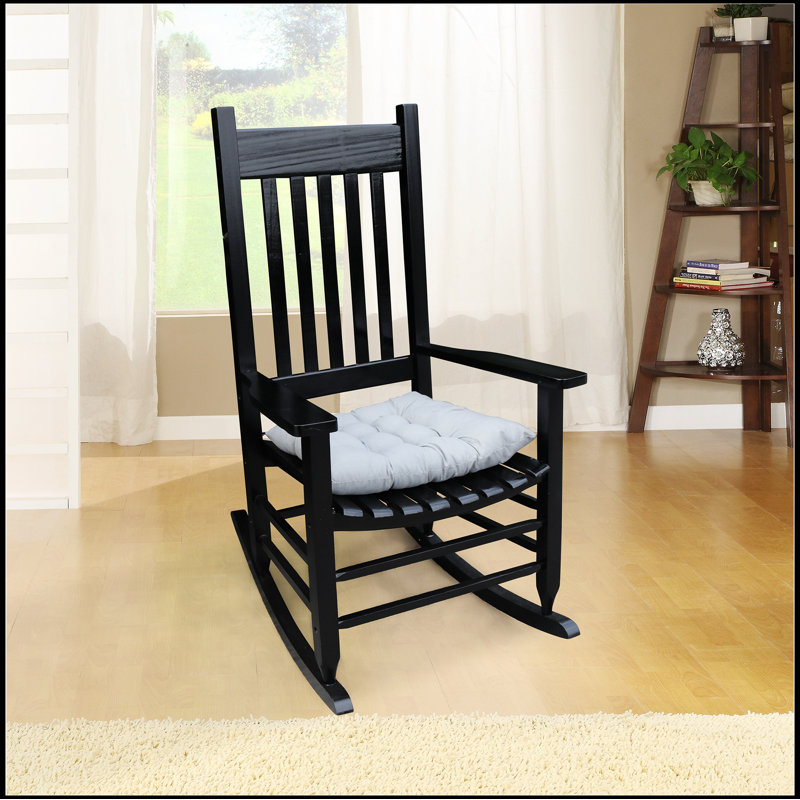 Shirlina Solid Wood, Durable, Large Solid Wood Rocking Adirondack Chair Sturdy slatted back rest for comfort and safety