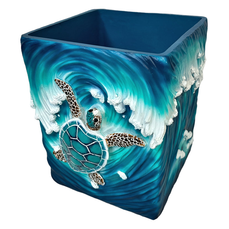 Sea Turtle Waves Waste Bin