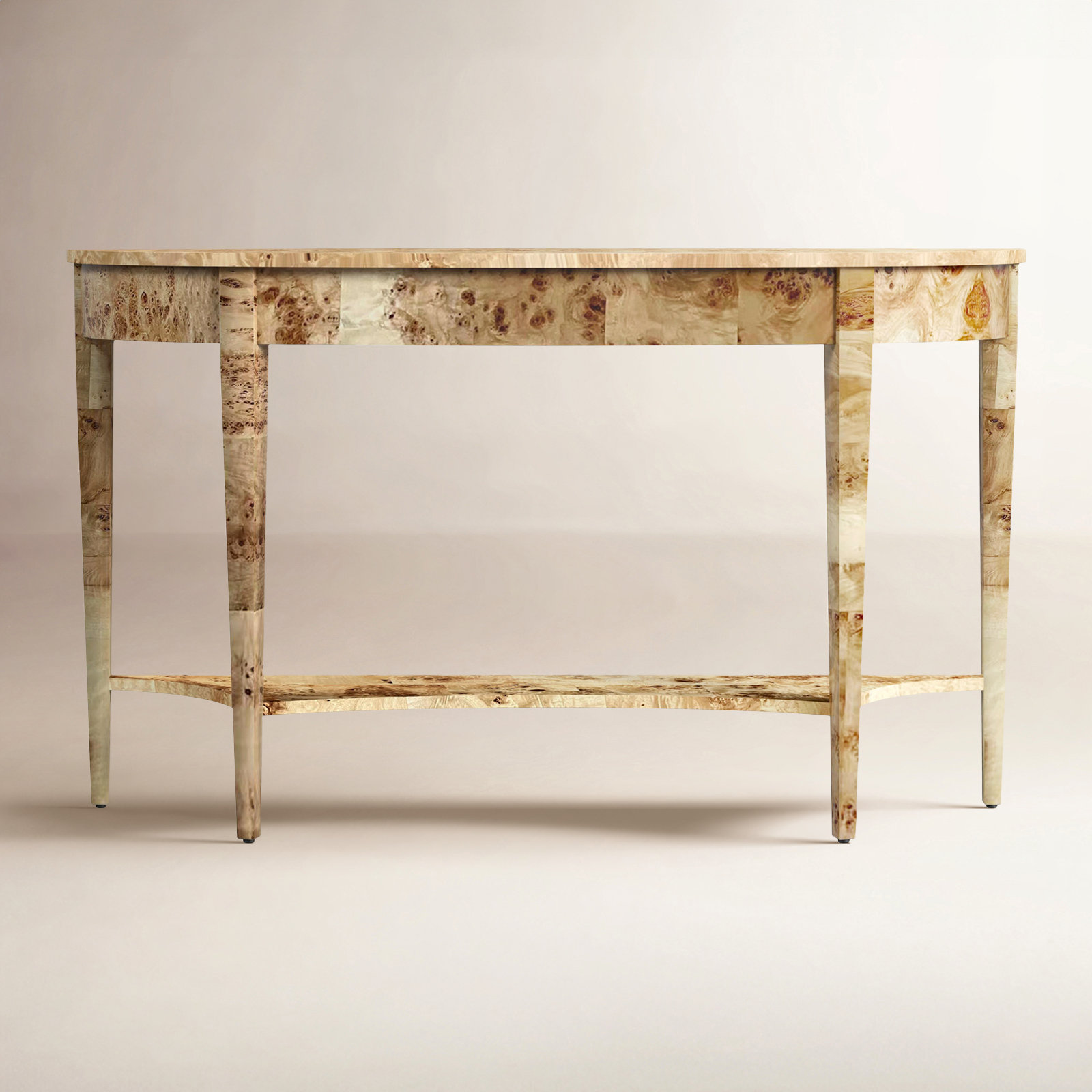 Kal 54" Console Table, Light Burl