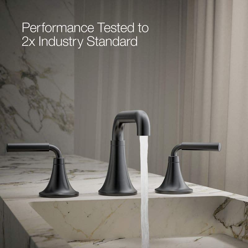 Tone Wall Mounted Bathroom Faucet, Matte Black, 0.5