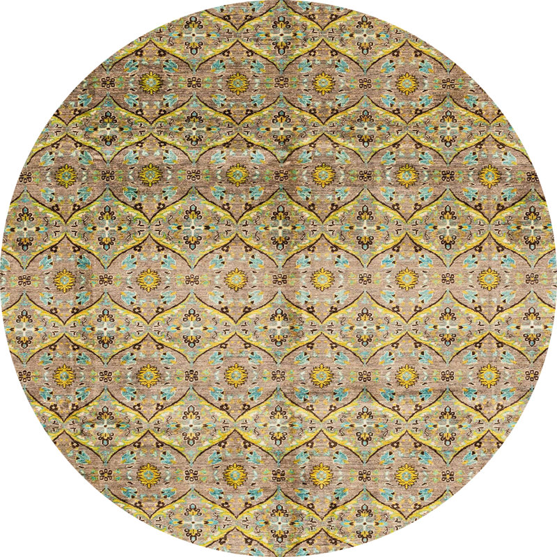 Abstract Indoor Rug, Round 8'