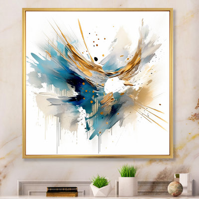 «Blue and Gold surreal melody II», reproduction sur toile