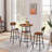 Bistro Table and Chairs Set of 2, 3-Piece Bar Table and Chairs, Small 2-Tier Round Dining Table