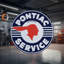 Métal vintage Pontiac signe de service classique Muscle Car Garage Wall Art Man Cave Home Bar Decor