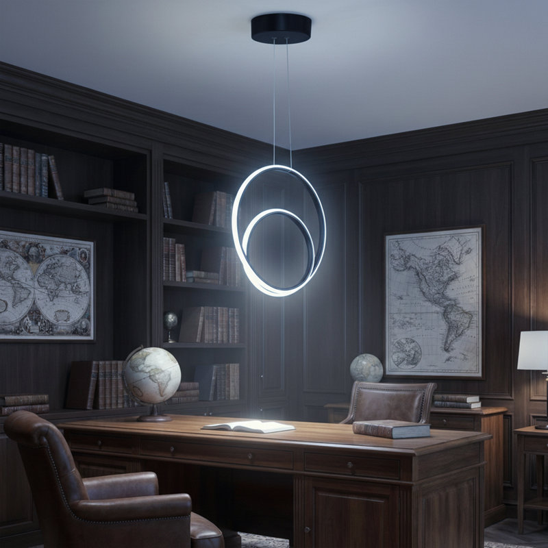 Contemporary Novelty Circular LED Chandelier