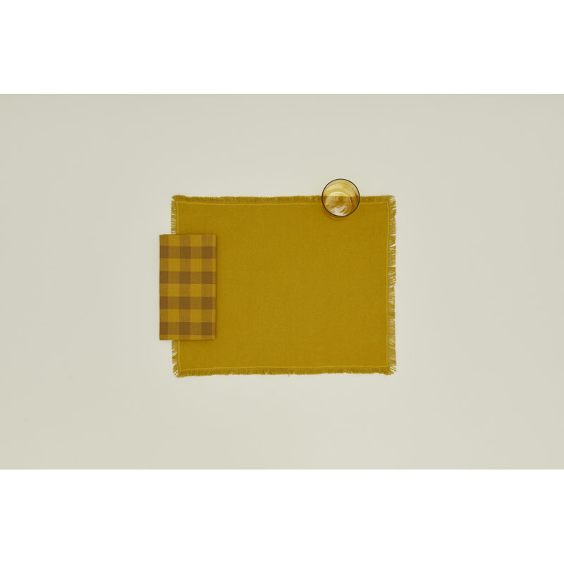 Essential 100% Cotton Napkins, Mustard/Bronze