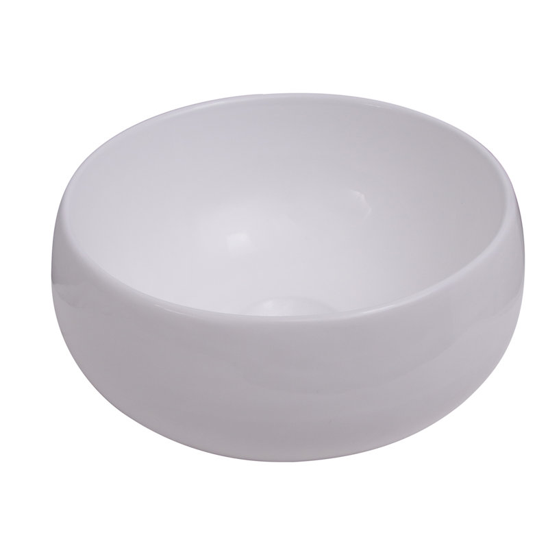 Lavabo de salle de bain vasque circulaire en porcelaine vitrifiée Killian