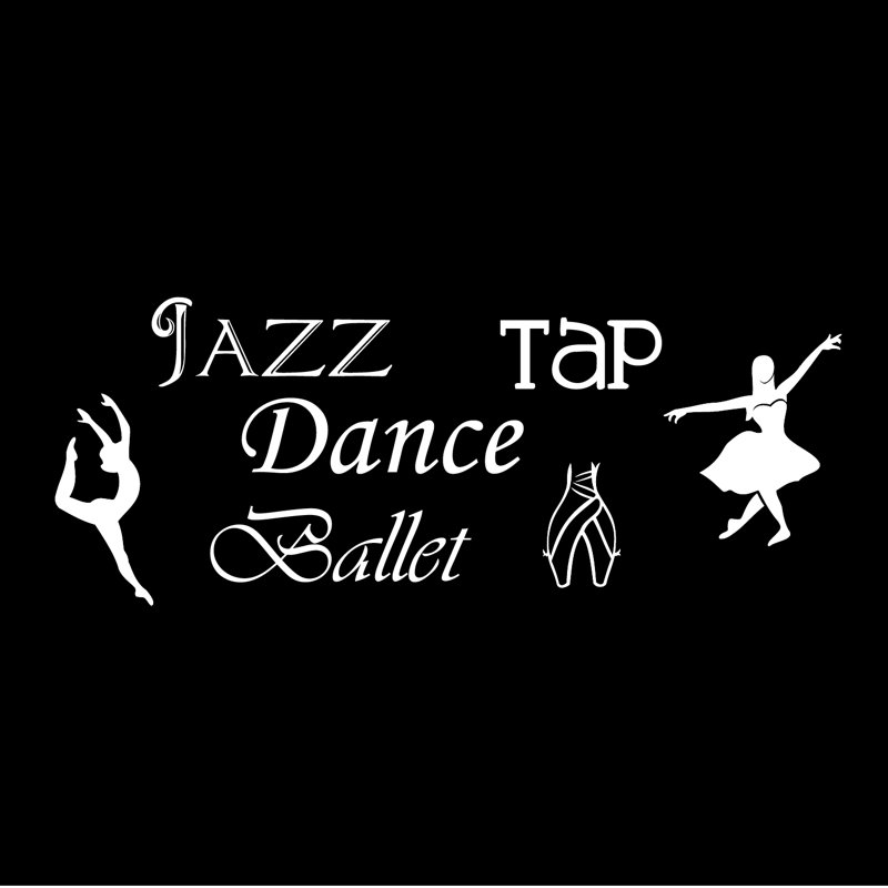 Adhésif décoratif "jeu de danse" -danse, jazz, ballet et robinet, Blanc