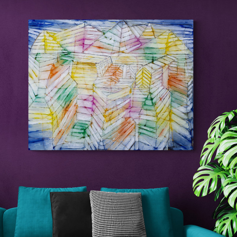 Theater Mountain Construction by Paul Klee - Wrapped Canvas Print, 81cm H x 117cm W