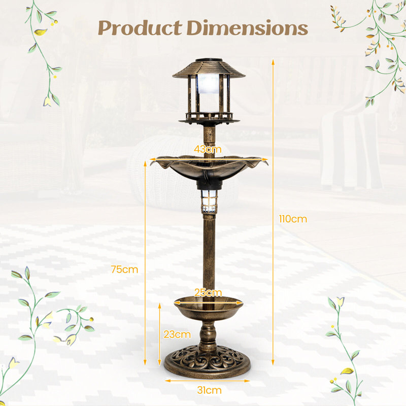 Freestanding Feeding Station, Brown
