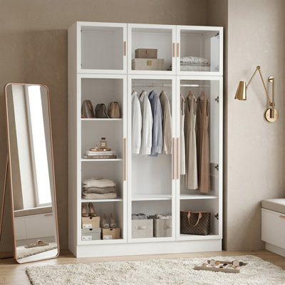 Closet System With Light And 6 Tempered Glass Door