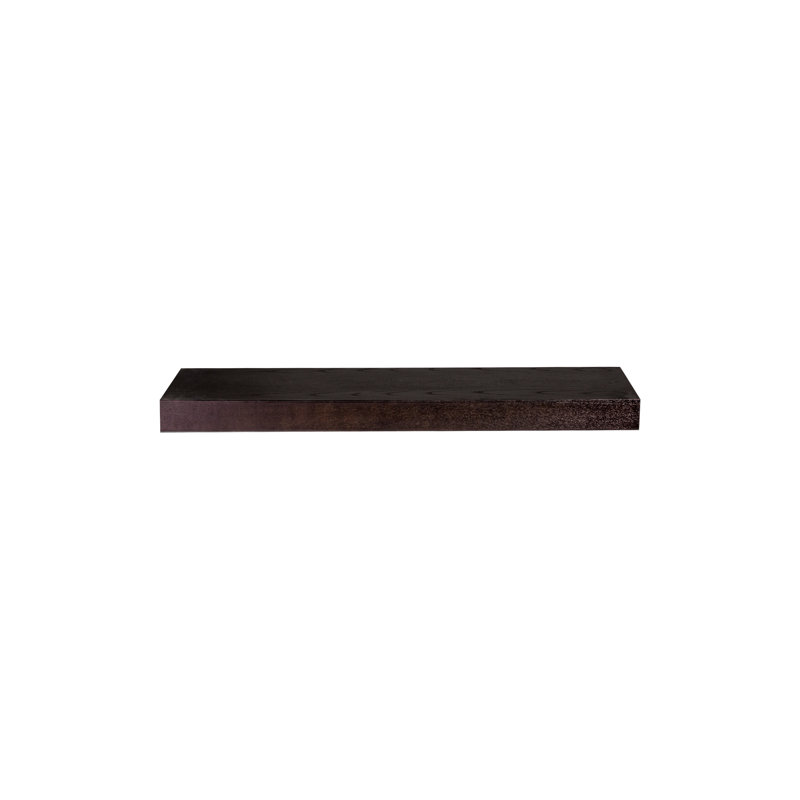 Tablette flottante en bois manufacturé Sherice, Wengé, H 1,97 po x l 23,63 po x P 10,24 po