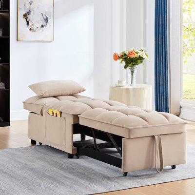 Lit simple, réglable et optimisant l'espace, taupe, taupe