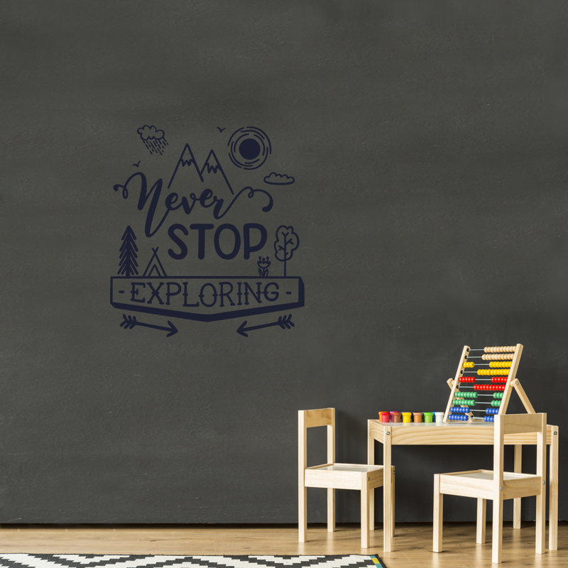 Text & Numbers Wall Decal, Navy