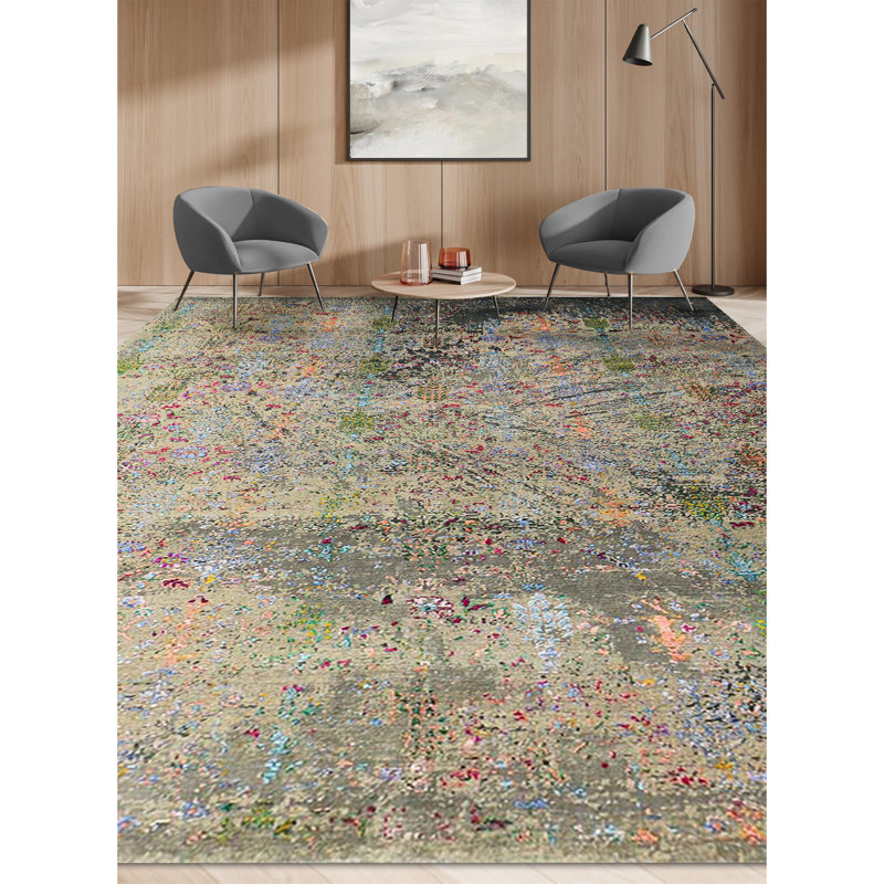 Area Rug in Brown, Rectangle 10' x 14'