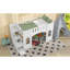 Lit mezzanine simple avec escalier de rangement et fenêtre, blanc-86297238