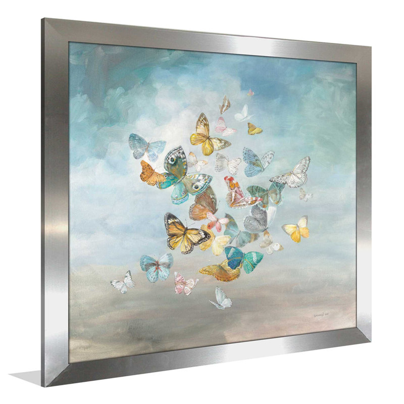 « belle papillons », reproduction de peinture à l’acrylique, H 33,5 po x l 33,5 po x P 0,75 po