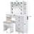 Bayonne 5 drawer dressing table with open shelves