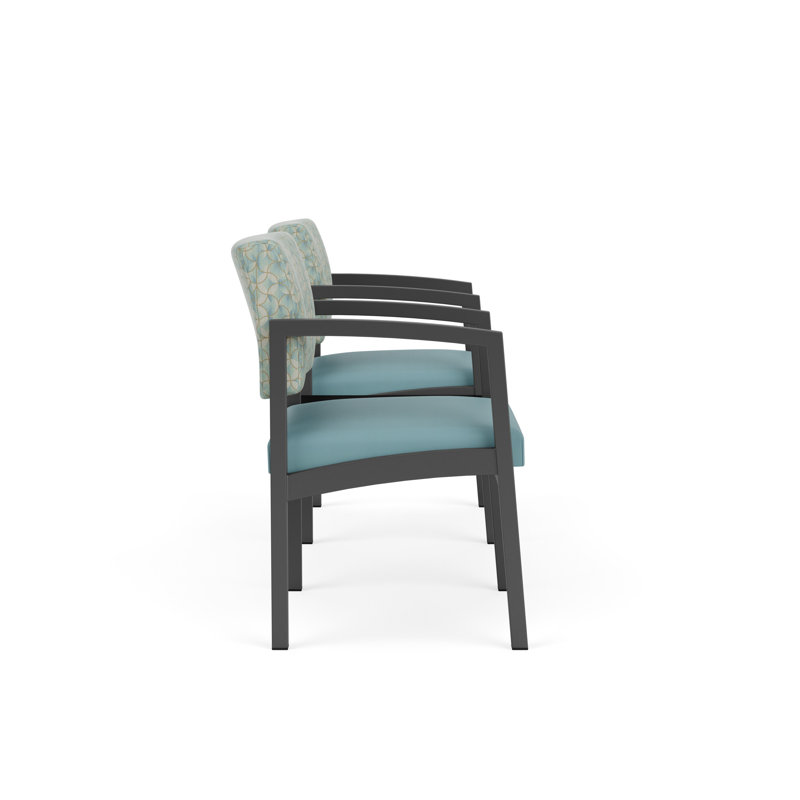Structure tandem 2 places avec table centrale en acier Lenox, Gris anthracite, Midnight Black