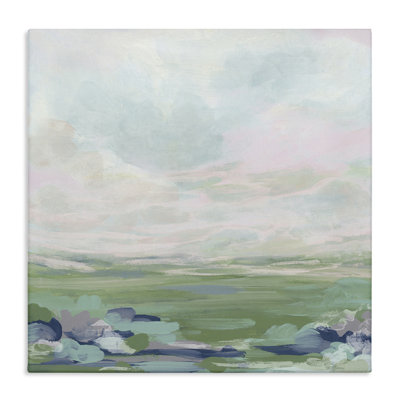 Faded Grassland View Canvas Wall Art by June Erica Vess