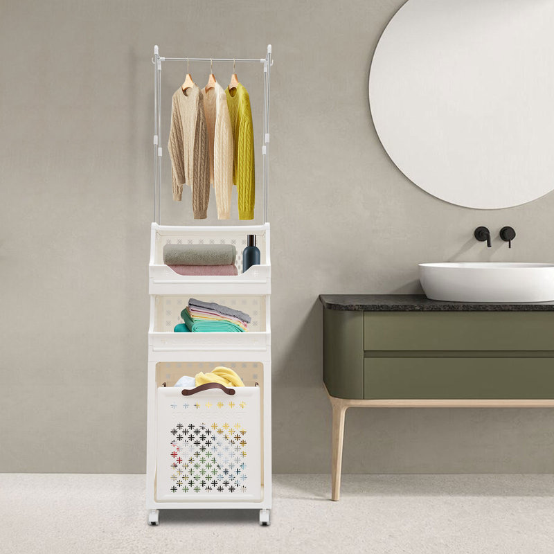 Panier à linge avec roulettes