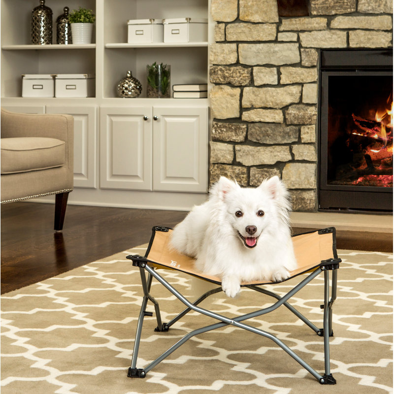 Portable Fleece Pet Bed, Brown, Large (48" W x 26" D x 9" H)