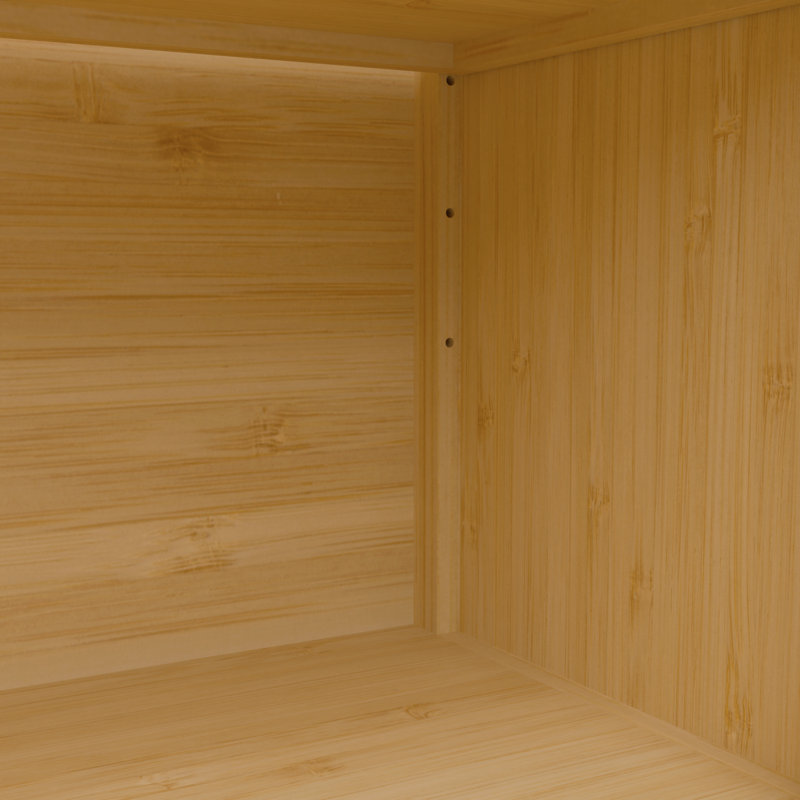 Armoire de rangement en bambou à grande capacité 38 pouces
