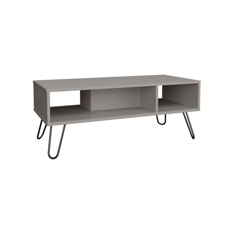 30" Gray Wood Solid Coffee Table