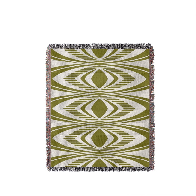 Jeté en coton Shield, 50 x 70, Chartreuse