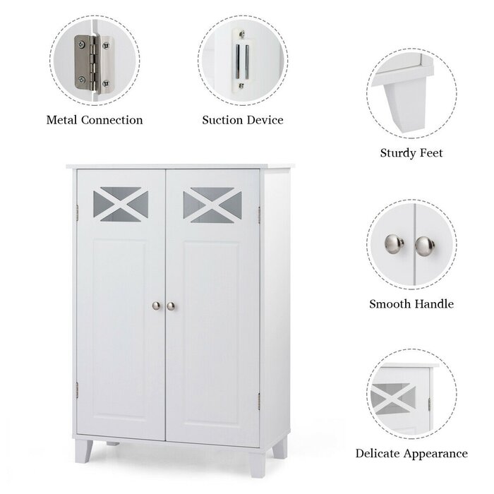 Gracie Oaks Gooding Freestanding Bathroom Cabinet & Reviews | Wayfair