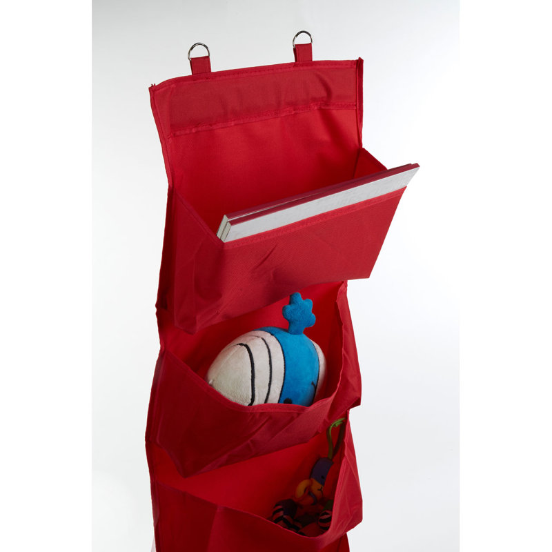 Teresa Fabric Overdoor Organiser, Red