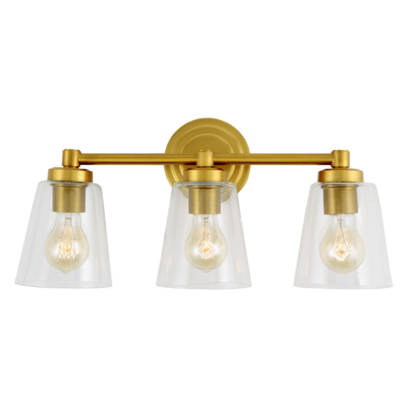 Wilshire 3 - Light Dimmable Vanity Light, Satin Brass