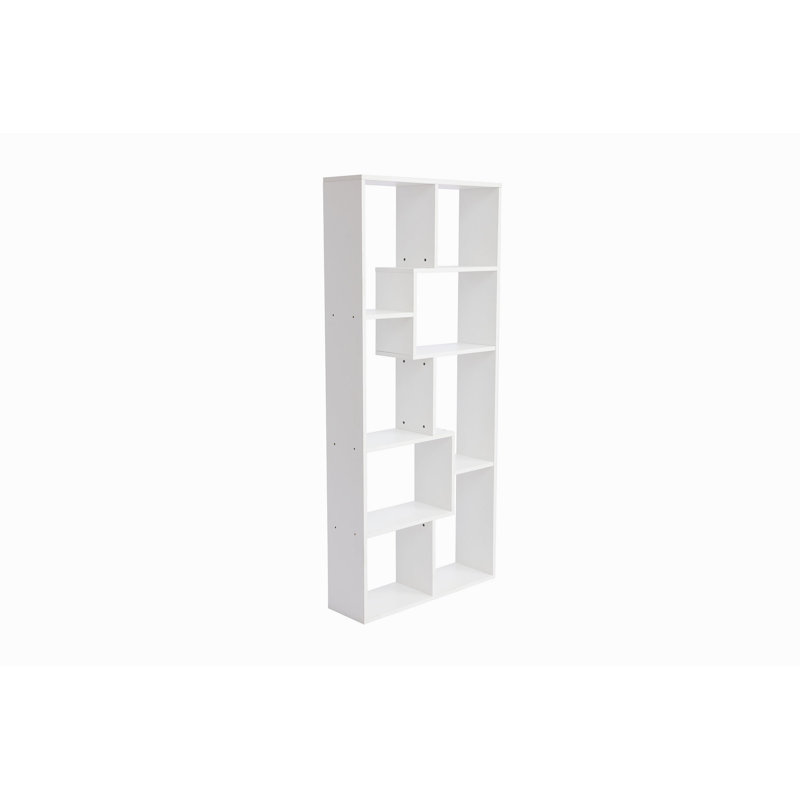 Bibliothèque de présentation asymétrique, 5 niveaux, Blanc