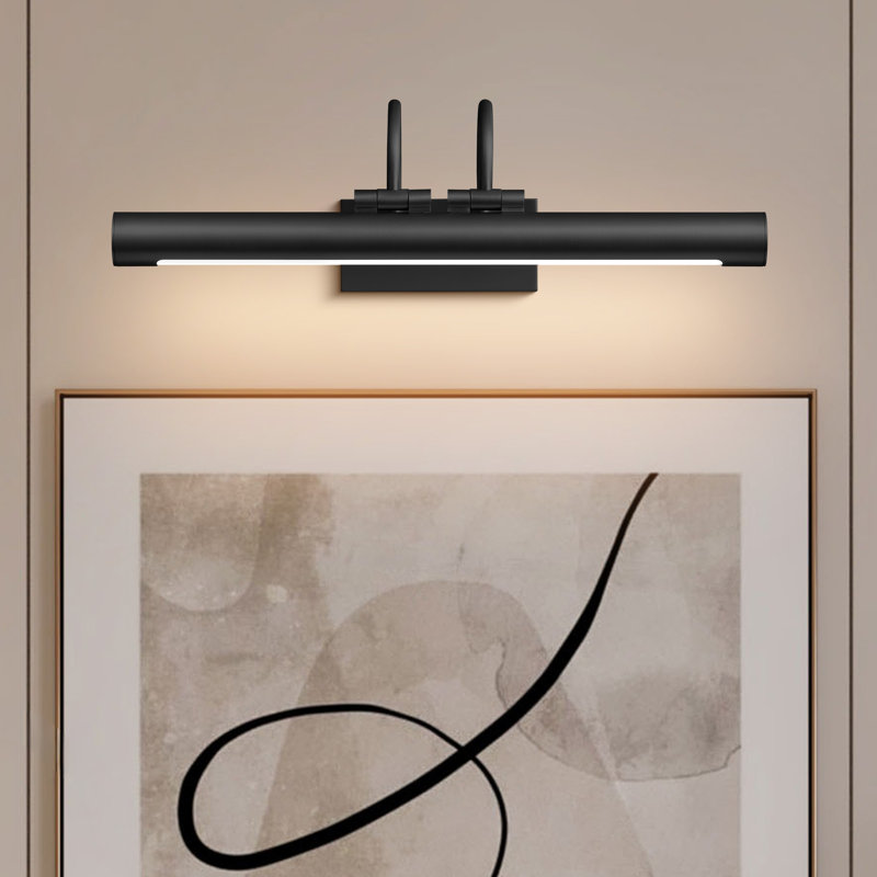 18 "Luxury Dimmable Wall Gallery, H 6,3 po x l 18 po x P 5,51 po, Noir