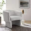 Fauteuil d'appoint rembourré en tissu Greer Boucle-106273840