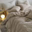 Ensemble de housse de couette à rayures 100% coton lavé MooMee-118026350-111721000