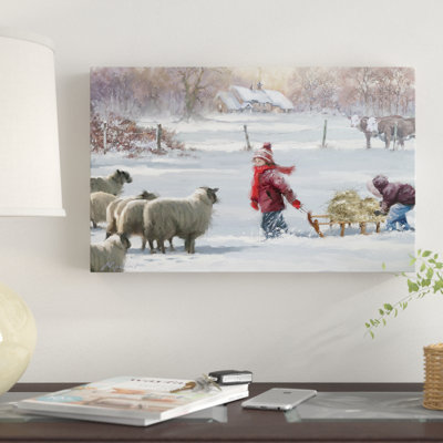 « alimentation ovine », reproduction sur toile tendue