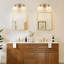 2-Light Opal Ribbed Glass Vanity Light Dimmable Bath Bar-1552426651