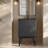 Bosse 24" Freestanding Bathroom Vanity in Black Oak with Black 3-Hole Centerset Sink Top-105940854-121676152-105940852