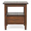 Table de bout transitionnelle en bois massif brun anthracite Hettie (ensemble de 2)-195380692