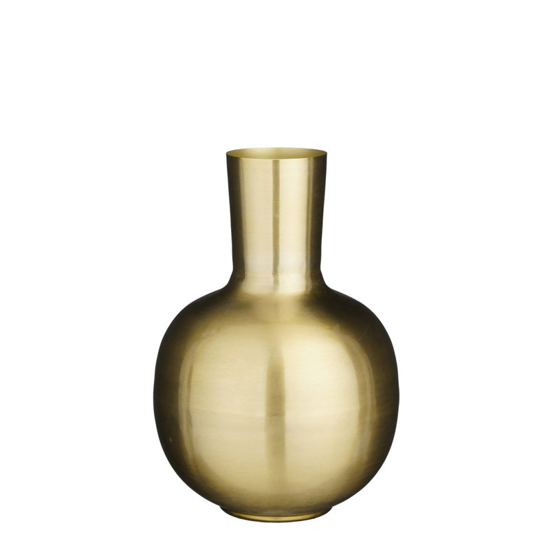 Ansis Iron Table Vase, Gold, 42cm H x 28cm W x 28cm D