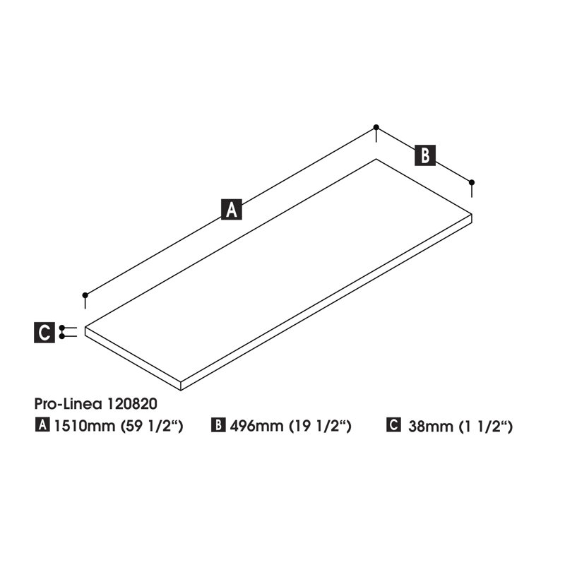 Idael 1.5" H x 59.5" W Desk Bridge and Connector, White