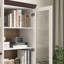 Armoire de rangement blanche en panneau de fibres à densité moyenne blanche, grands armoires de cuisine avec portes en verre et tablettes réglables, armoire de rangement autoportante pour la cuisine, le salon